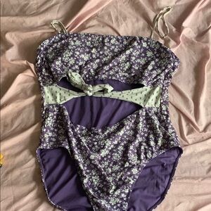 Floral Purple womens Swimwear